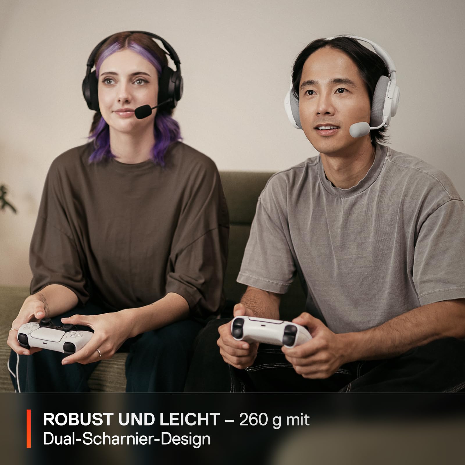SteelSeries Arctis Nova 3P Wireless - PS5 Headset & PC Gaming Headset – App-Steuerung – 40 Std. Akku – Neodym-Magnet-Treiber – 2,4 GHz/Bluetooth – Abnehmbares Mikrofon – Für PS5, PC, Switch - Schwarz