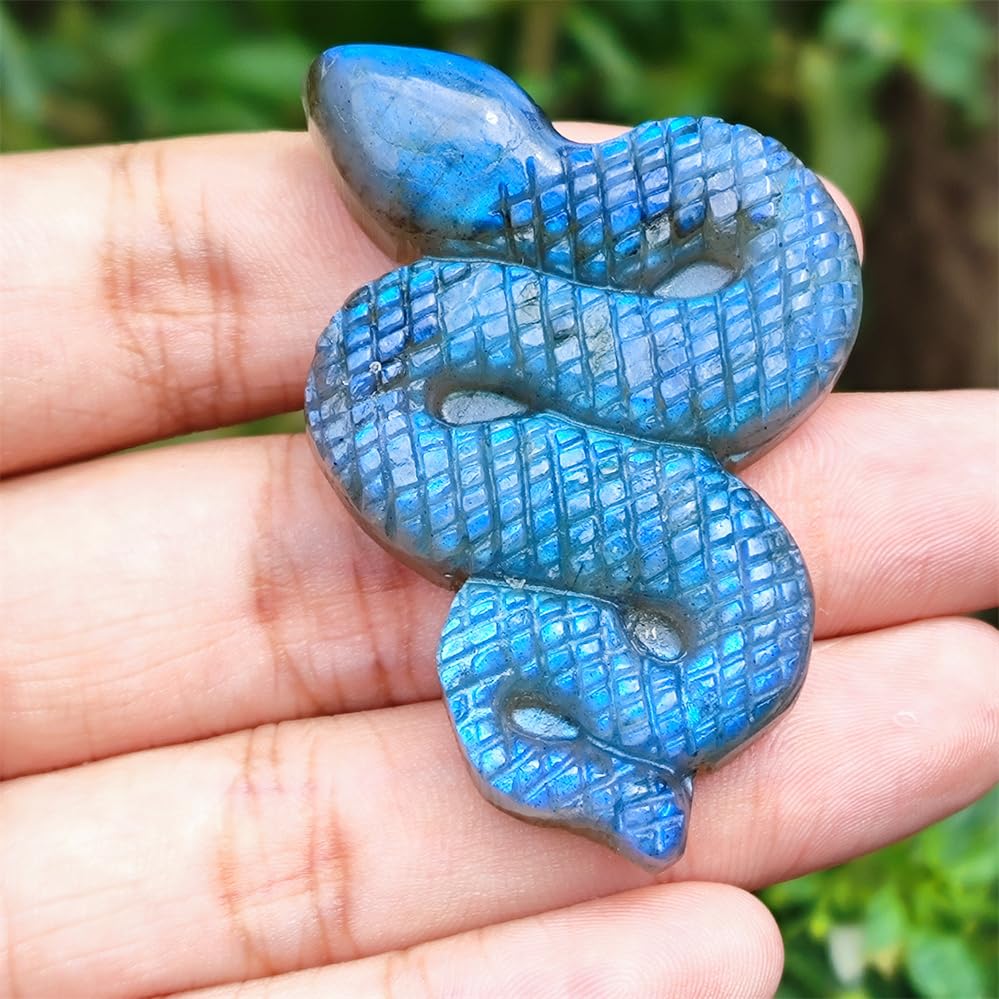 【ラブラドライト】 スネイク シェイプ　B　LABRADORITE SNAKE Amazon.com: TEAMWILL Natural Blue Labradorite Hand Carved Snake