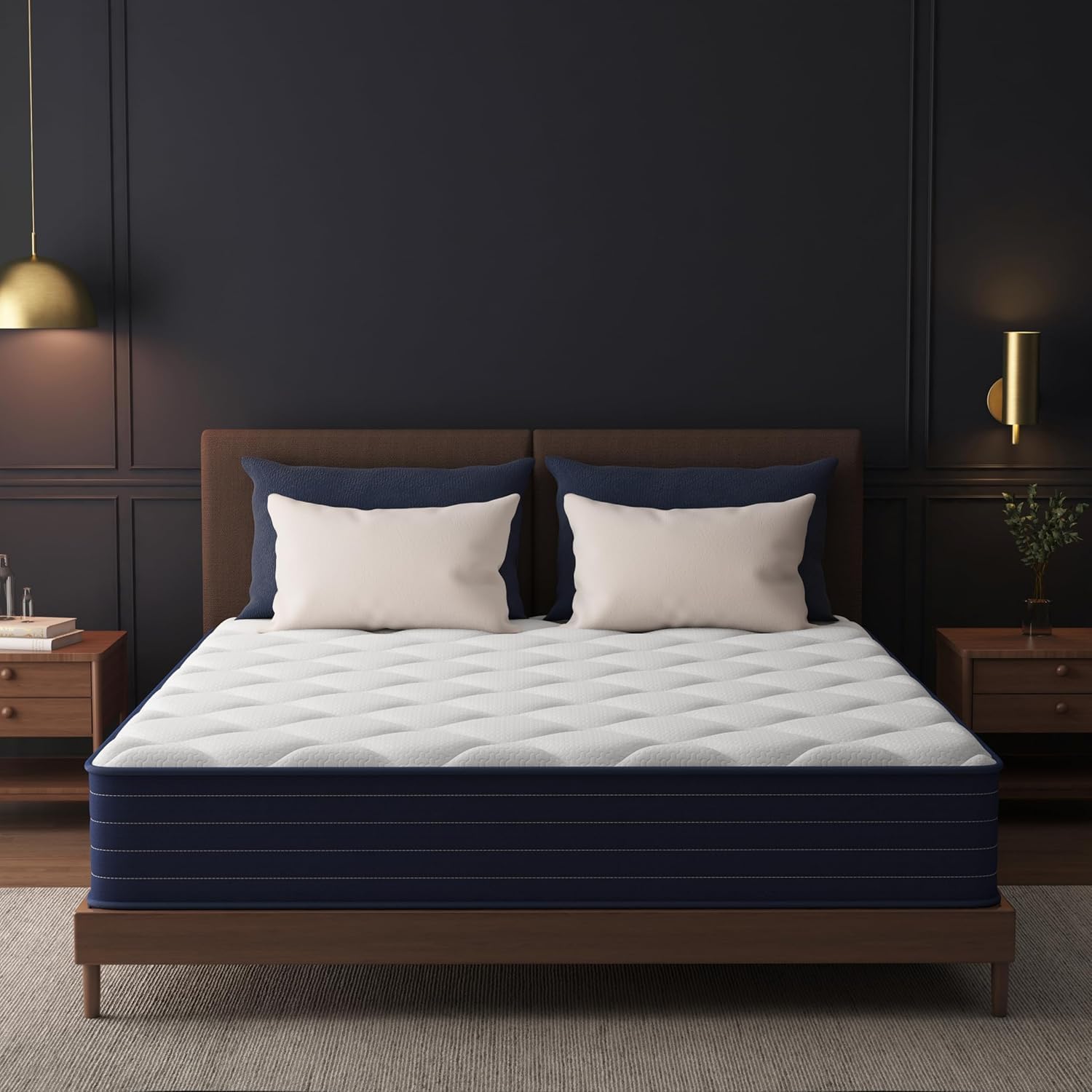 Full Mattress, 14 Inch Full Size Mattress in a Box, Double Mattress, Pocket Spring&Memory Foam, Medium, Motion Isolation, CertiPUR-US Certified