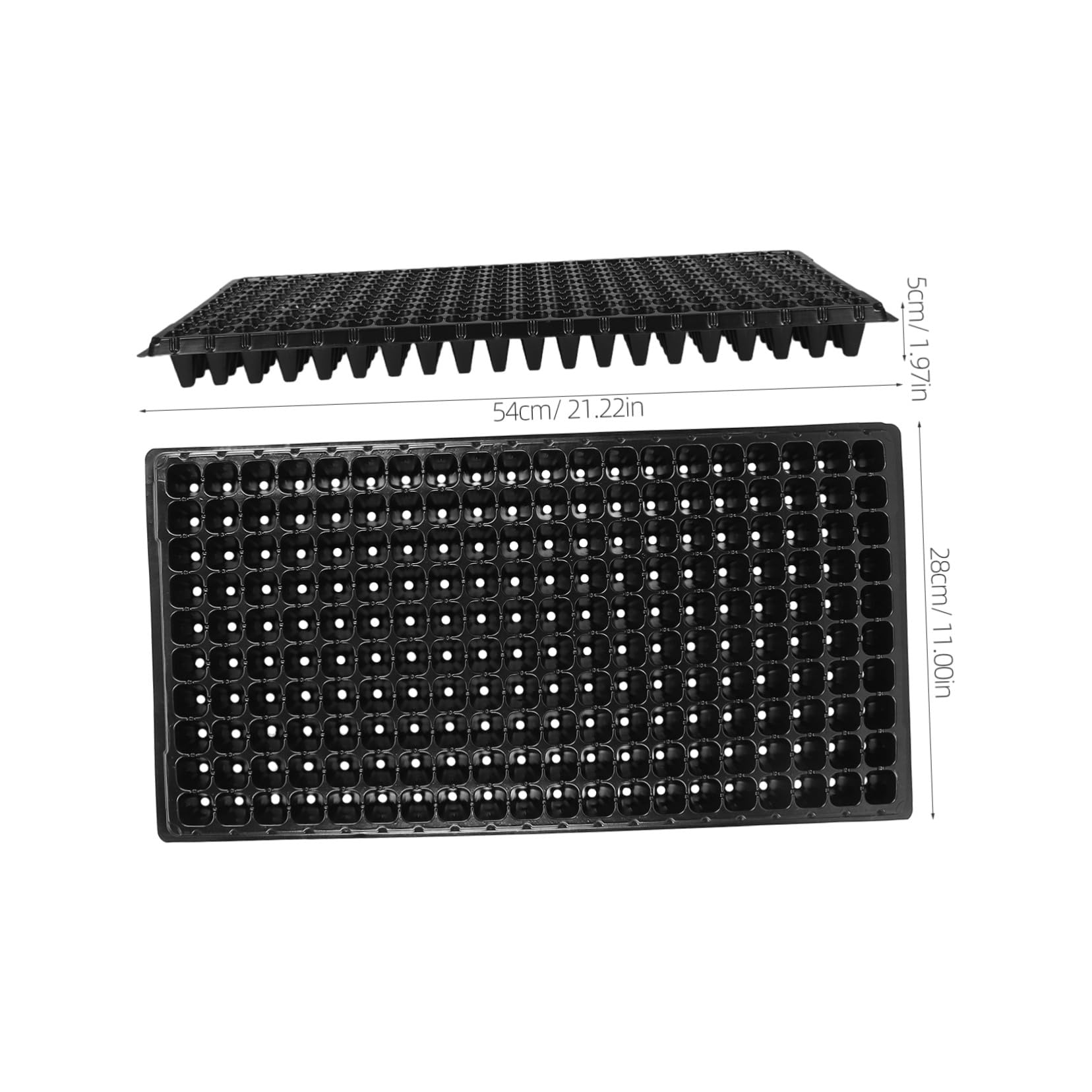 Gatuida Plateau de Culture PVC Noir 10 Pièces, 200 Alvéoles pour Semis