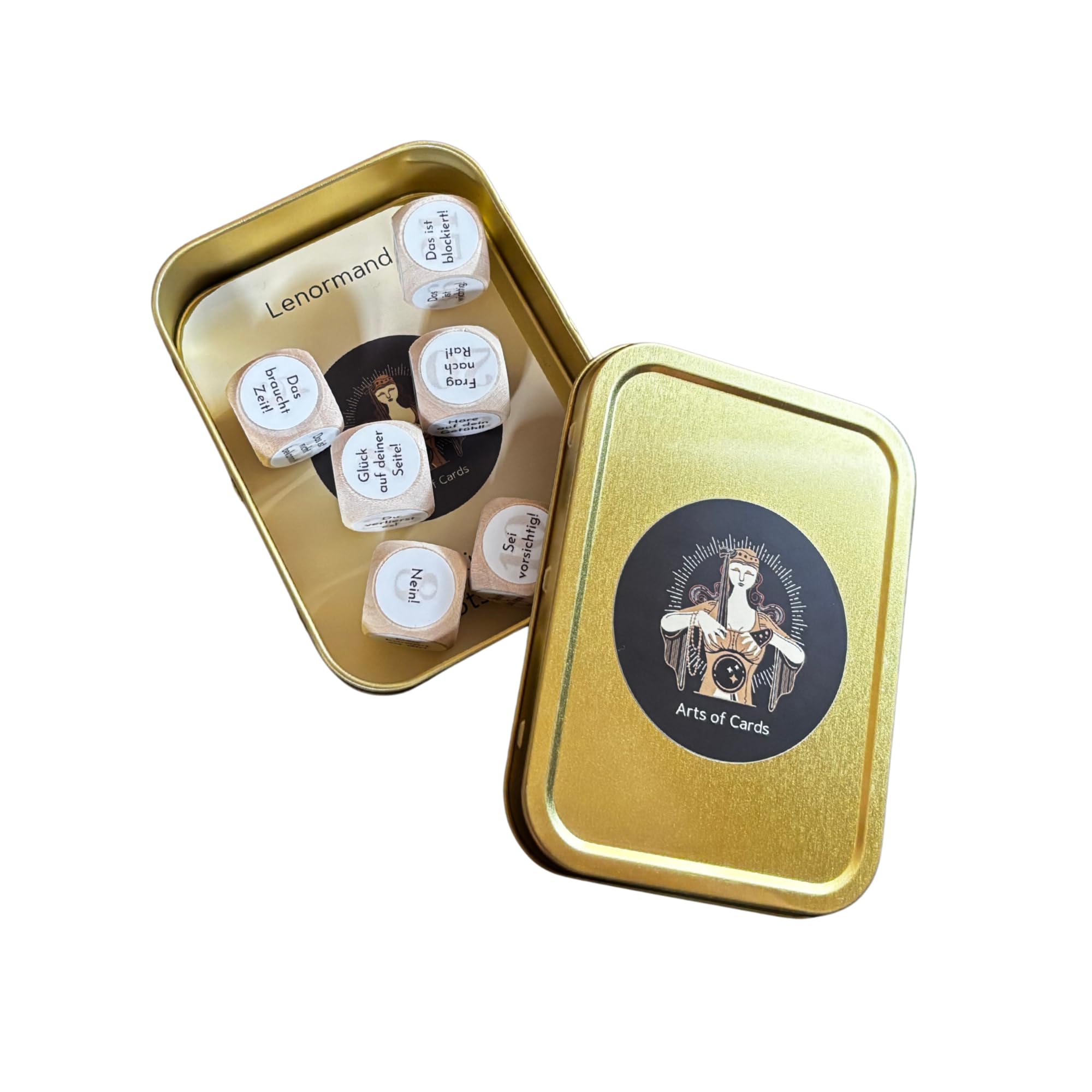 Lenormand Würfel Botschaft Orakel Orakelwürfel mit Hinweisen zu den Lenormand Ratschlägen