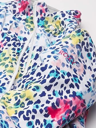 Roxy Kids Girl's Mini Jetty Snow Jacket (Toddler/Little Kids) Bright White Leopold 3T (Toddler)
