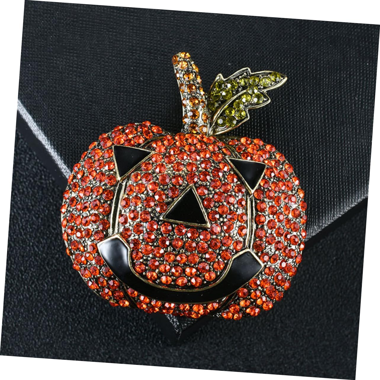 Broche Vegetal Esmalte Para Víspera De Todos Sombrero De Calabaza De Halloween Chico Señoras Disfraz De Broches Declaración Artificial Orange Aleación
