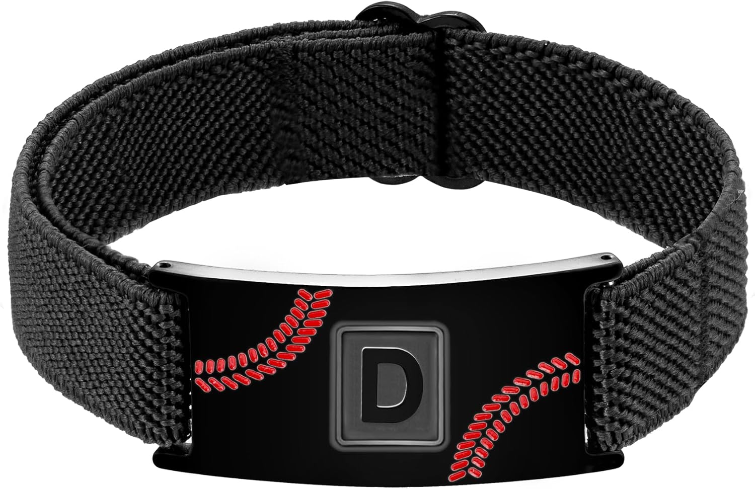 Baseball Initial A-Z Bracelet for Boys Men, Stainless Steel Personalized Baseball Gift for Men, Adjustable band Letter Bracelets Valentines Day Birthday Graduation Jewelry Gifts for Him