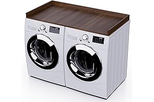 OfficeSimpli Washer Dryer Countertop Cover with Non-Slip Pads (California Walnut)
