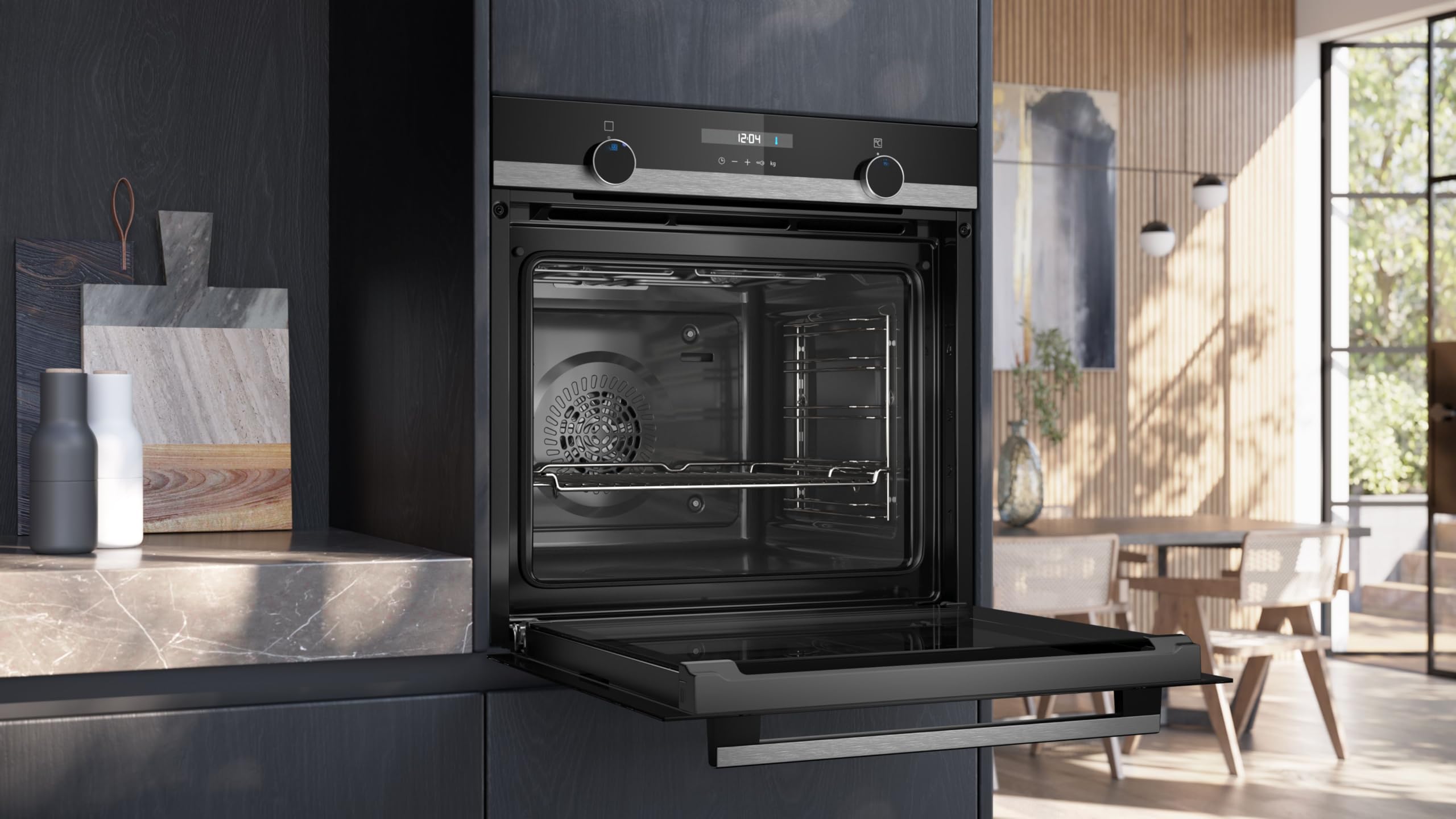 Siemens iQ500 HB517GBS3 Einbau-Backofen 60x60 cm Hydrolytische Reinigungshilfe 3D Heißluft cookControl10