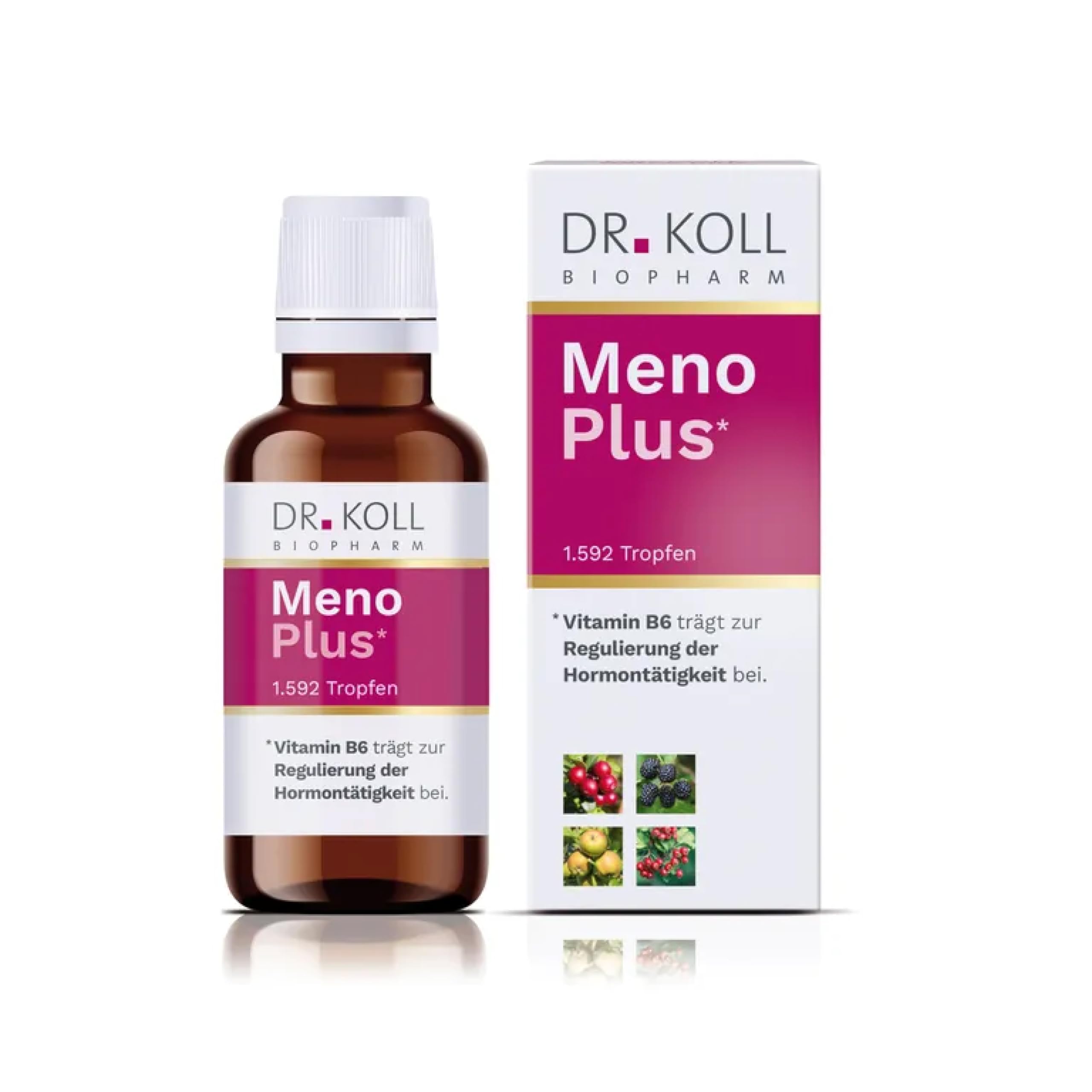 Meno Plus von Dr. Koll - Natürliche Unterstützung während der Menopause mit Vitaminen und Pflanzenextrakten, 50 ml
