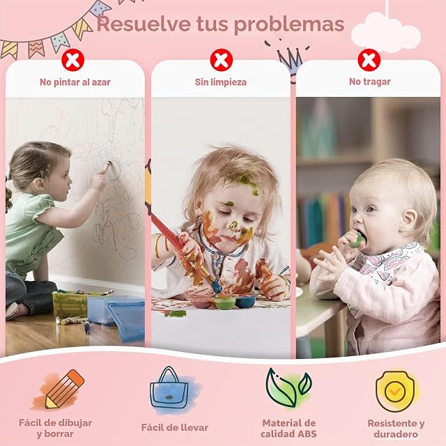 Foto 3 de 7 de Kikidex Children'S Magnetic Drawing Board