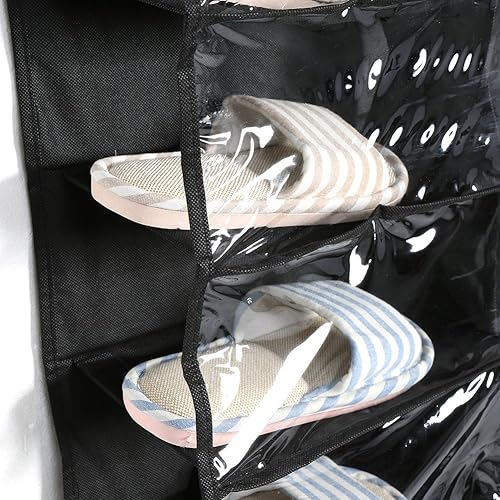 Miniatura 4 de Organizador de zapatos plegable con 26 bolsillos para colgar en la puerta, armario, bolsa de almacenamiento, zapatos, zapatillas y accesorios para