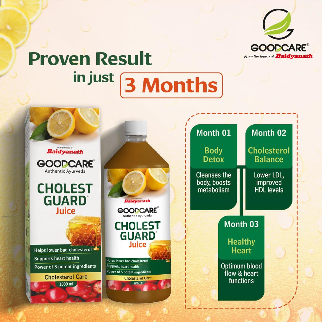 Goodcare Cholest Guard Ayurvedic Drink | Support Heart Health| Lower Bad Cholesterol| With 5 Ayurvedic Ingredients for Healthy Cholesterol Levels| Antioxidant drink for daily health management - Image 4 thumbnail
