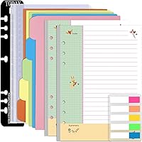 Vista 20 de Insertos para agenda Rancco A5, recambios mensuales para planificador, 90 páginas, papel de recambio para carpeta mensual de hojas sueltas con 6