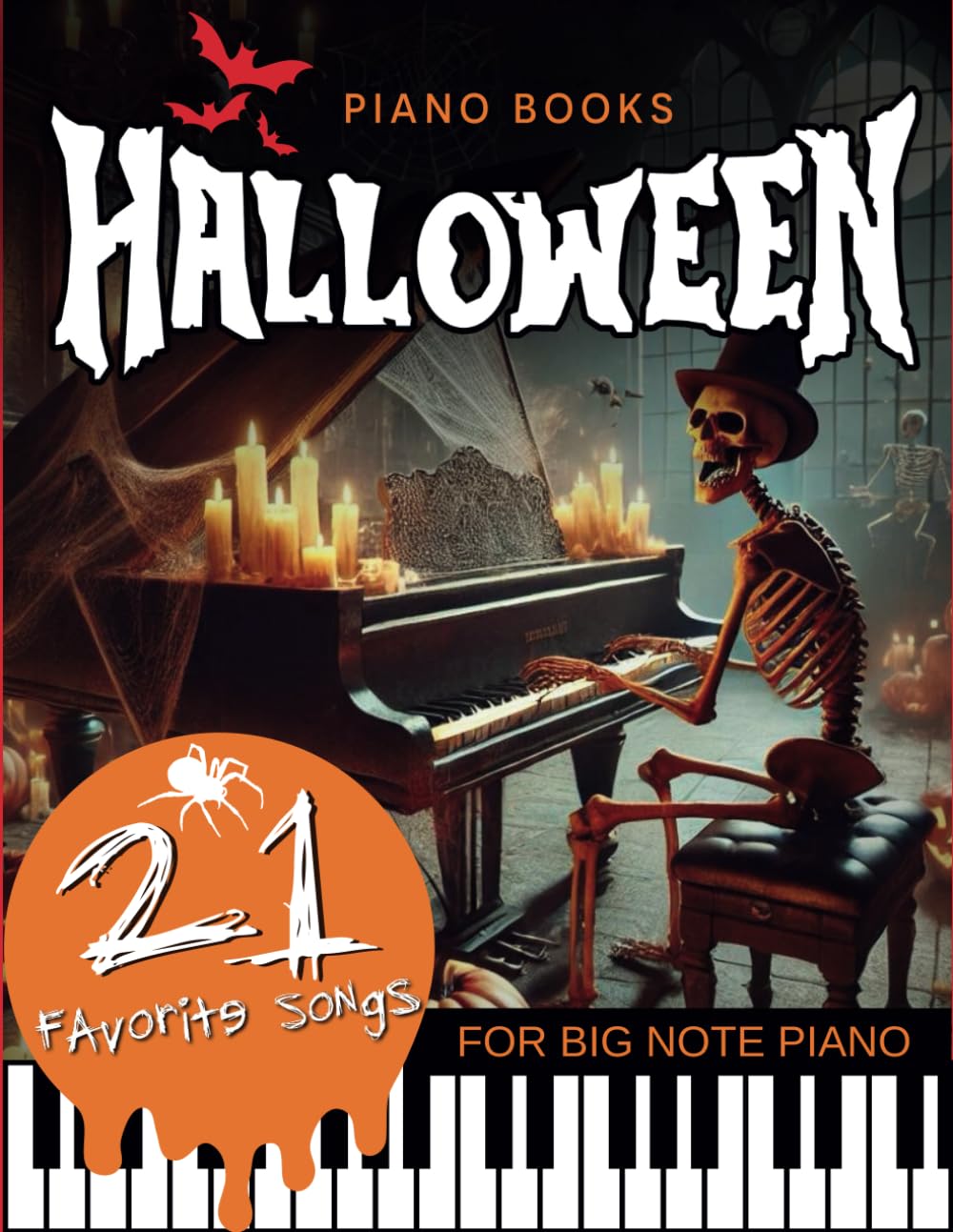 Halloween Piano Books: 21 Favorite Songs for Big Note Piano