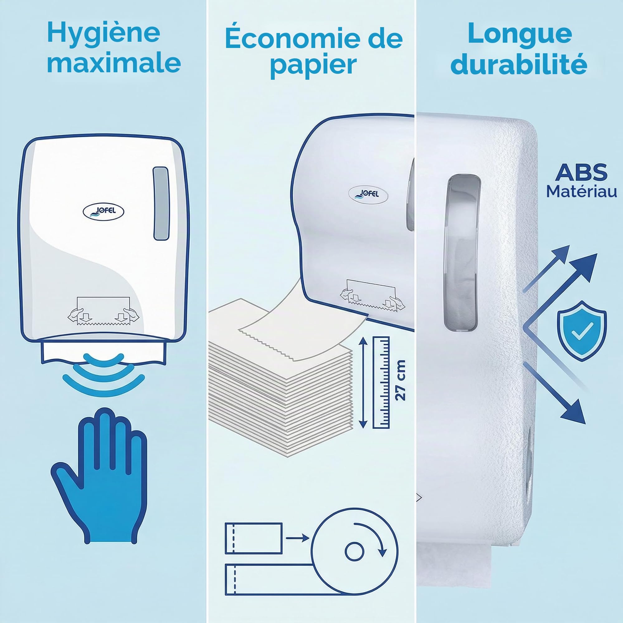 Jofel AG56000 Distributeur auto-coupant, blanc