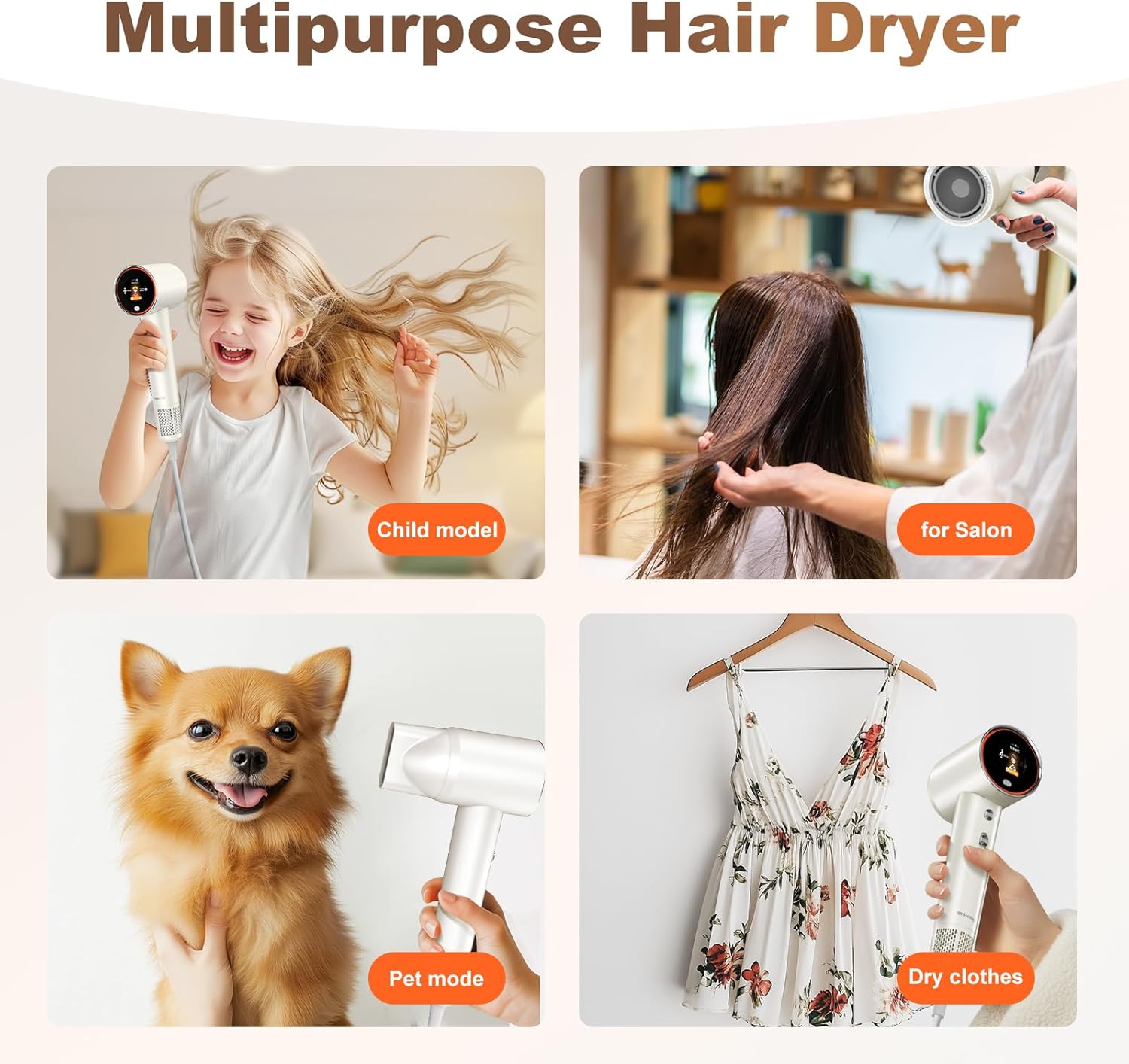 High-Speed Ionic Hair Dryer, 3.6 Billion Plasma Care, 5 Modes, Thermo-Control, Fast Drying, Blow Dryer for Home Travel - Image 6