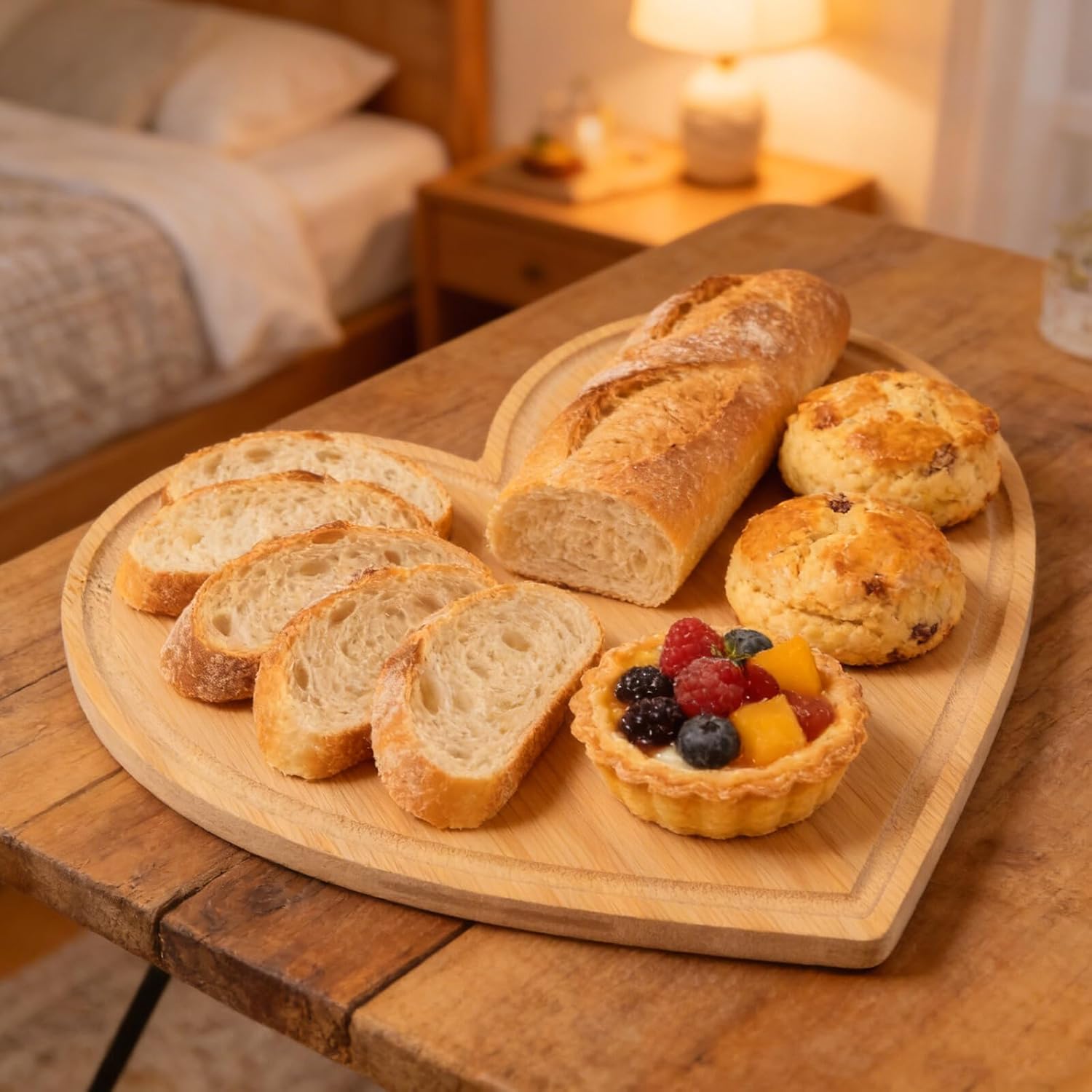 Heart Shaped Cutting Board Set, Small Charcuterie and Cheese Serving Platter, Food-grade, 3pcs Kitchen Vegetable and Meat Chopping Boards for Parties and Home Use