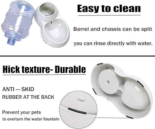 Miniatura 5 de Dispensador de agua para perros, estación dispensadora de agua para mascotas de 3 galones11L para perros y gatos grandes, alimentador automático por