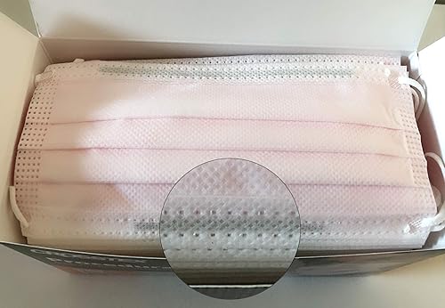 Miniatura 3 de crosstex procedimientos Earloop máscara máscara, última intervensión de látex, rosa, 50/BX, 10 BX/CTN