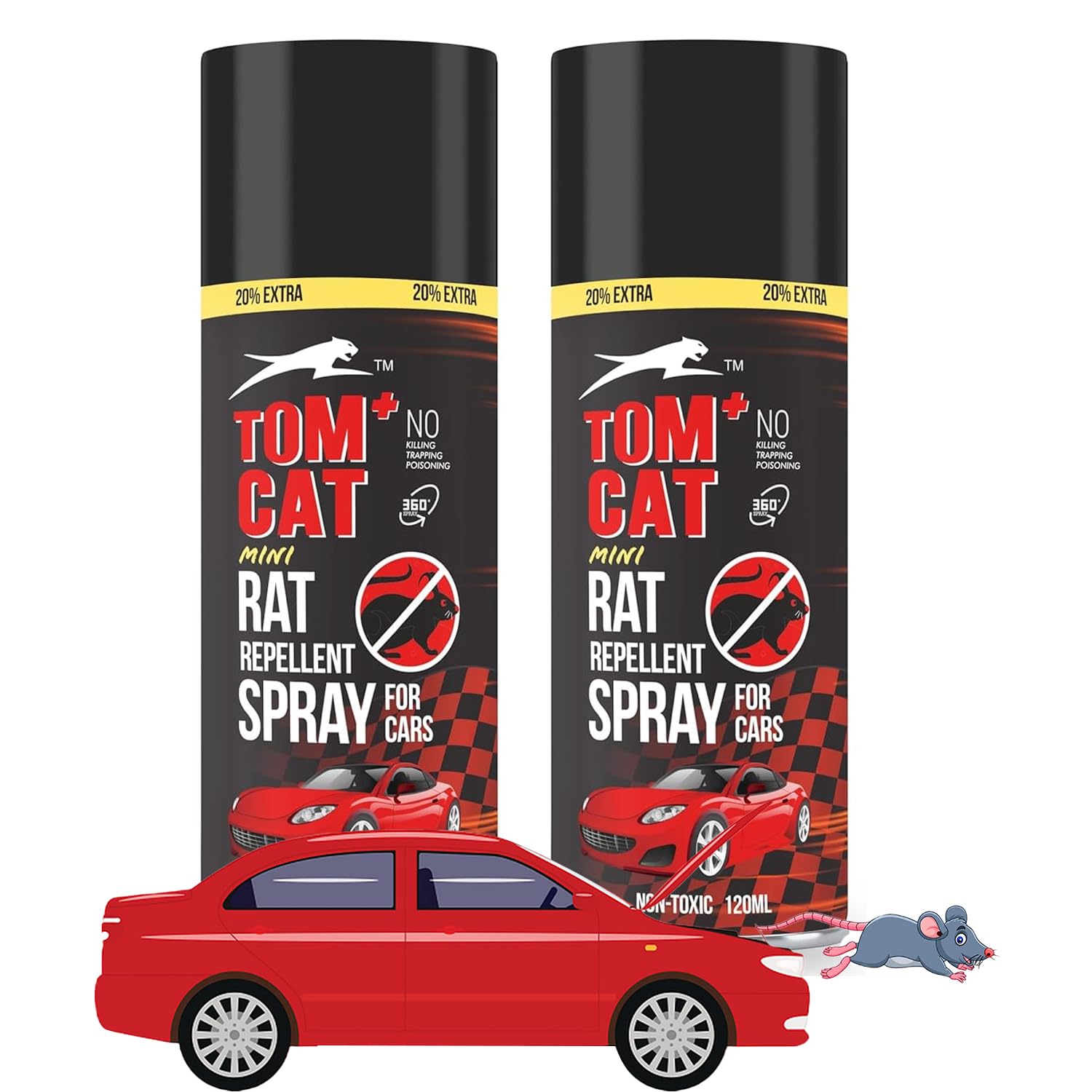 Tomcat Rat Repellent Spray, Prevents Rat Bites in Engine Parts and