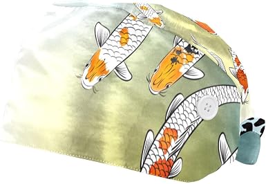 ART VVIES Set da 2 Pezzi di Cappelli, Berretti da Lavoro, Berretti  Chirurgici, Berretti protettivi per la Cottura e la Pulizia Pesce  Giapponese Koi Carp : Amazon.it: Commercio, Industria e Scienza
