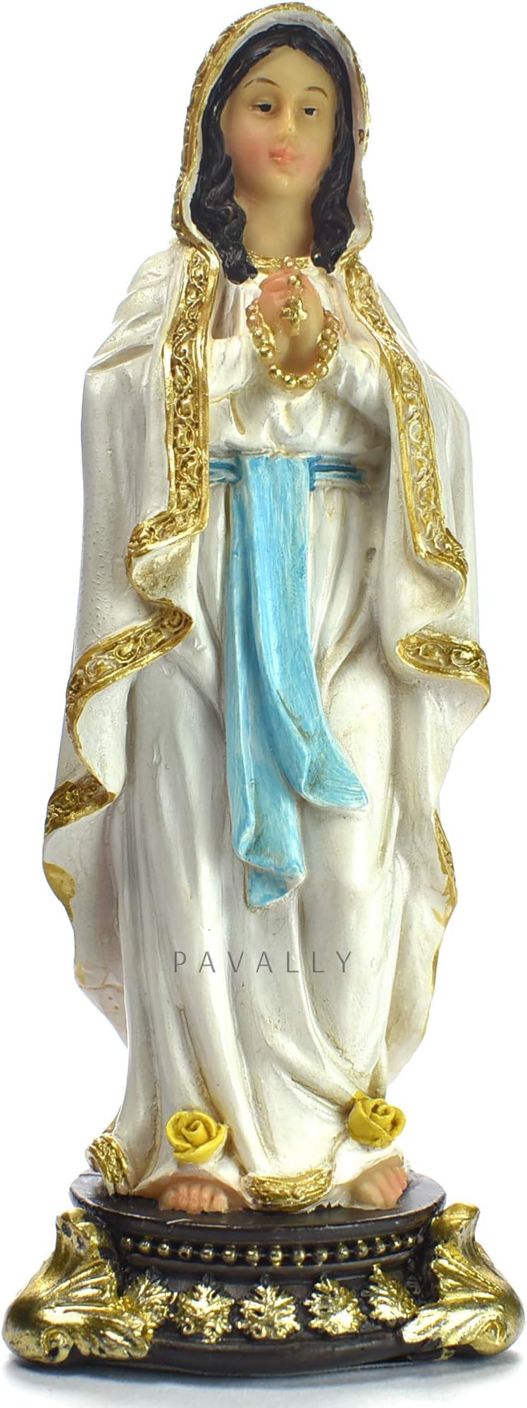 Pavally® OUR LADY OF LOURDES STATUE BLESSED VIRGIN MARY 12.7 cm (5") RESIN FIGURINE Miraculous Gift
