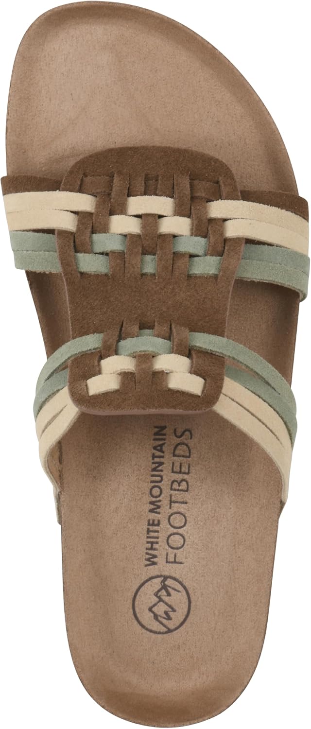 White Mountain Women's Halicore Slide Footbed Sandal