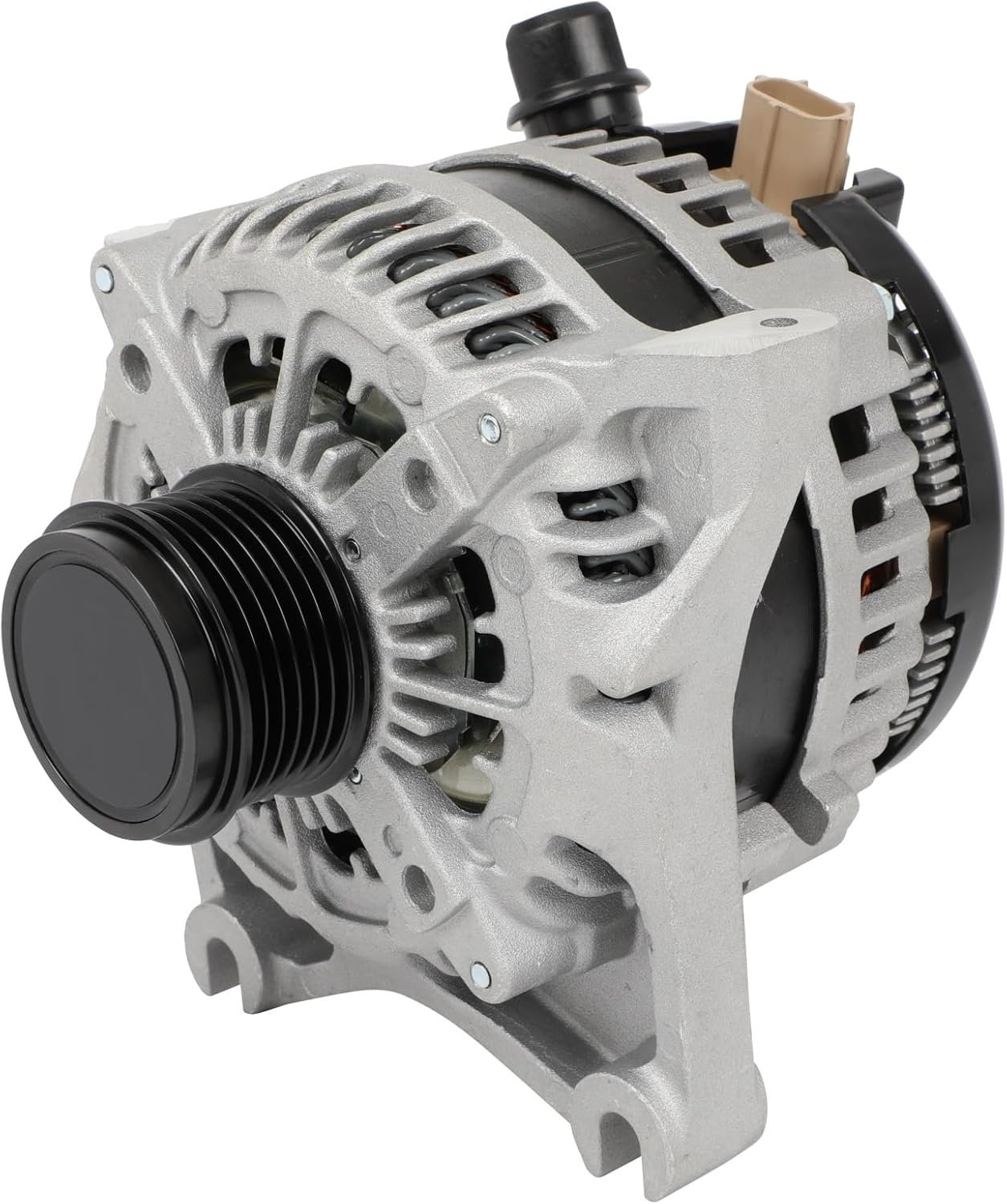 195A SCITOO Alternator New for Ford for E-150 4.6L 2009,for Ford for E-150 5.4L 2009,for Ford for E-250 4.6L 2009,for Ford for E-250 5.4L 2009 12V CW 6-Groove Clutch Pulley Ref: 11434