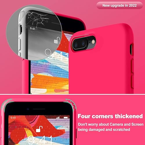 Miniatura 9 de Vooii Funda para iPhone 8 Plus, iPhone 7 Plus, funda de goma de gel de silicona suave, forro de microfibra, carcasa dura a prueba de golpes, funda