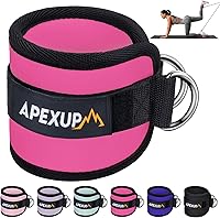 Vista 6 de APEXUP Pelota de yoga (M (19 "~22) 21.7 in + correa de tobillo para máquina de cable