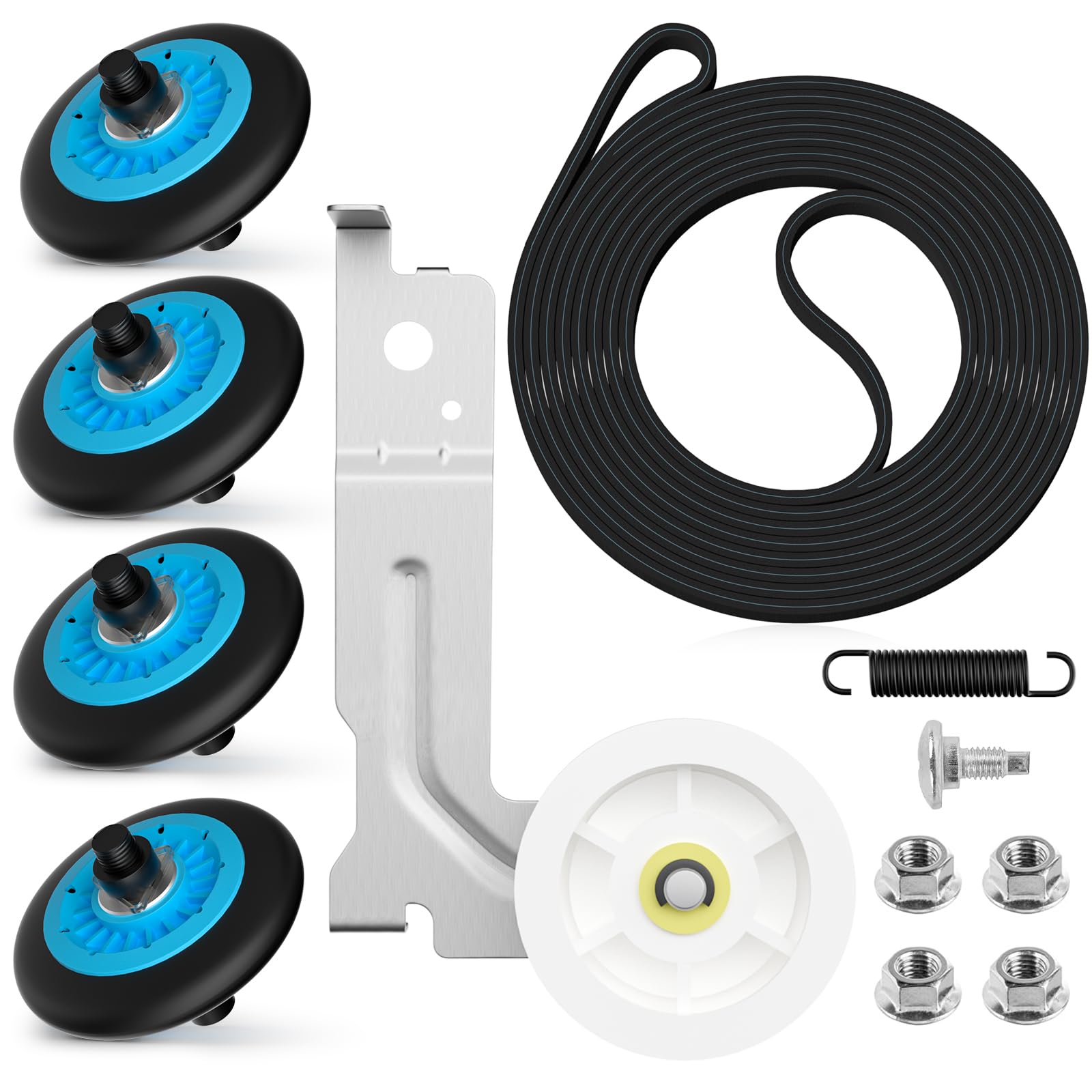 Dryer Repair Kit For Samsung Dryer Roller Replacement Kit Included DC97-16782A Dryer Roller DC93-00634A Idler Pulley and 6602-001655