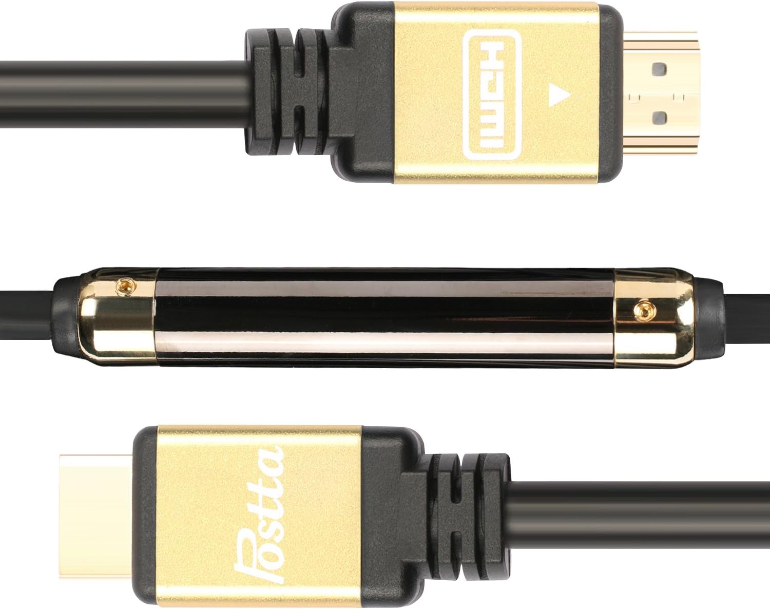 Rеvіеw Dіѕсоunt Postta HDMI 2.0V Cable(130 Feet) with Built-in Signal Booster-Support 3D,1080P,Ethernet,Audio Return-1 Pack(Golden)