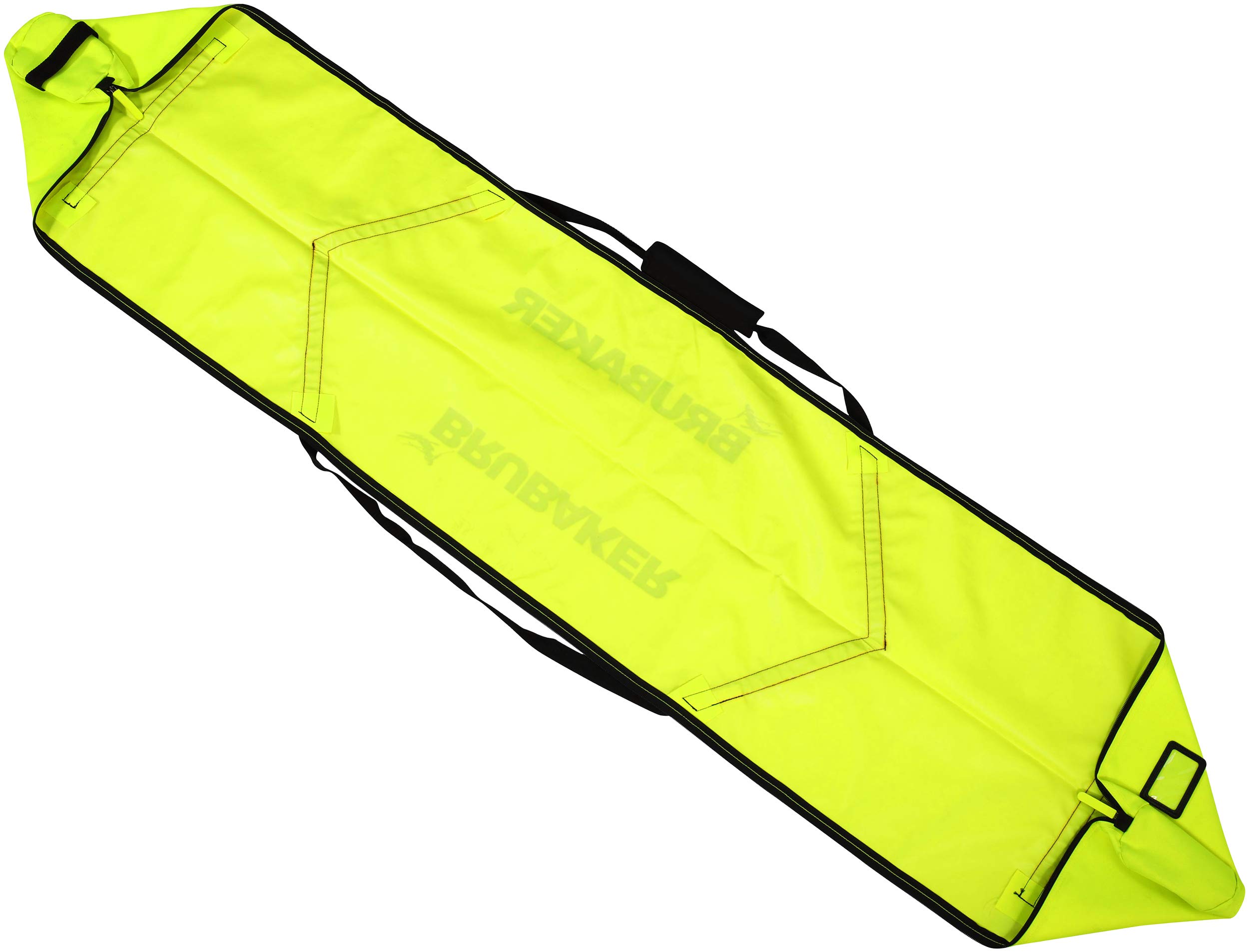 BRUBAKER 'XC Touring' - Housse à Skis de Fond - pour 1 Paire de Skis + Bâtons - 195 ou 210 cm - Jaune Fluo/Noir