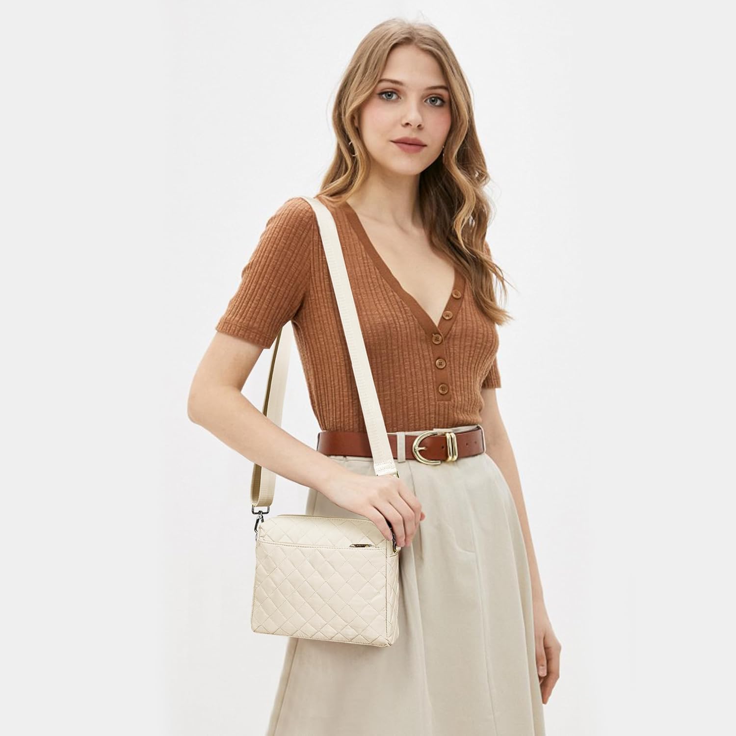 KALIDI Small Women's Crossbody Handbags Quilted Crossbody Bags for Women Ladies Lightweight Puffer Shoulder Purse | Small, for Women, Ladies, Lightweight, Puffer - Image 2