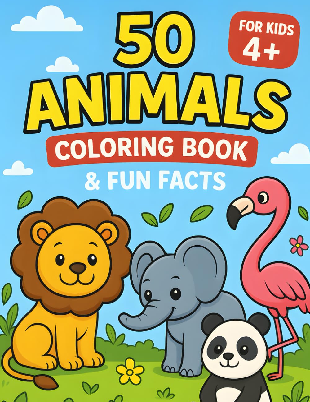 Kids Adventures Animals Coloring Book For Kids