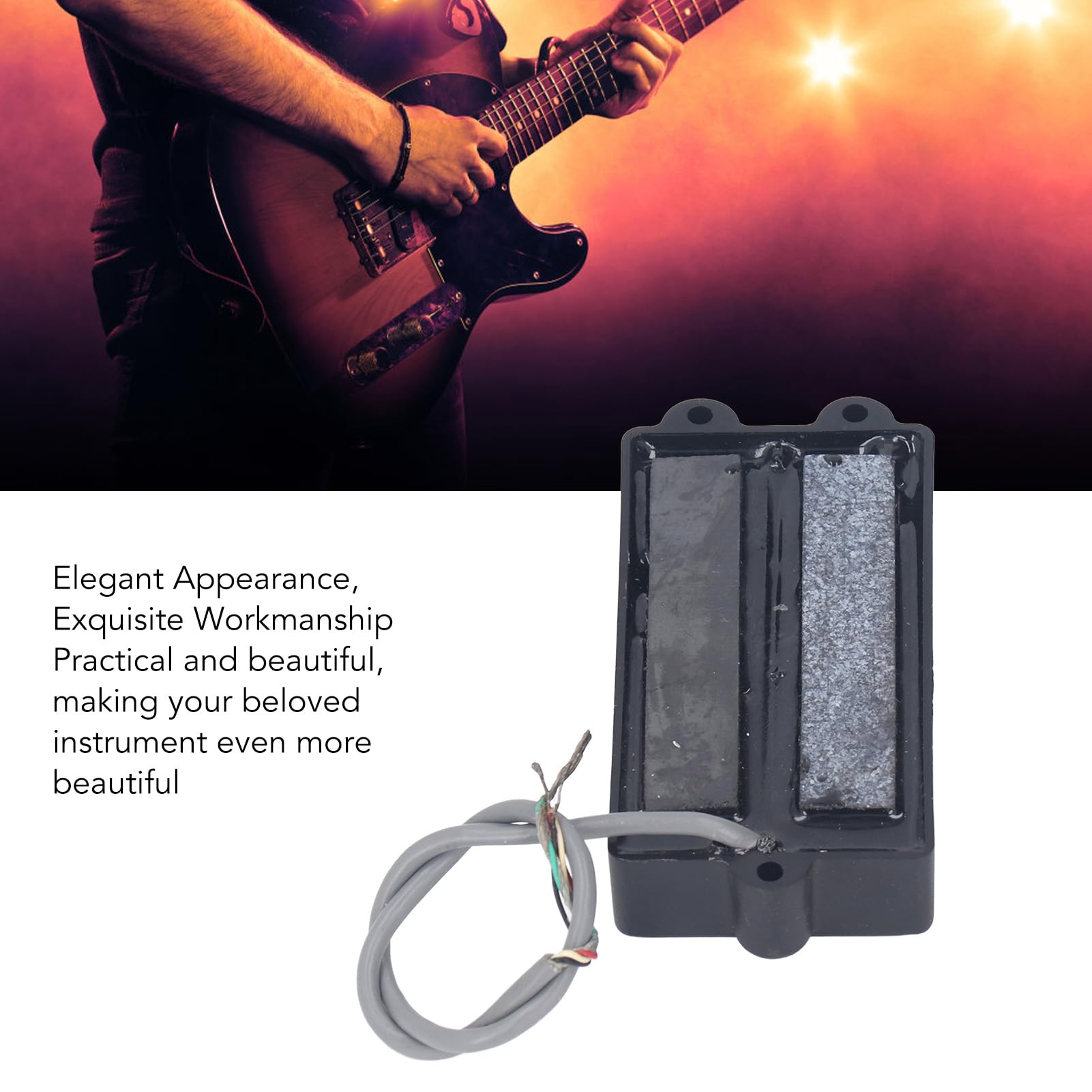 SEAFRONT Bass Tonabnehmer Humbucker Pickups Bass Pickup, 4 String Bass Pickup Geschlossene Dual Coil Raulos 4 Saiten -Gitarren Elektrische Bass -Pickup -Gitarre Teil