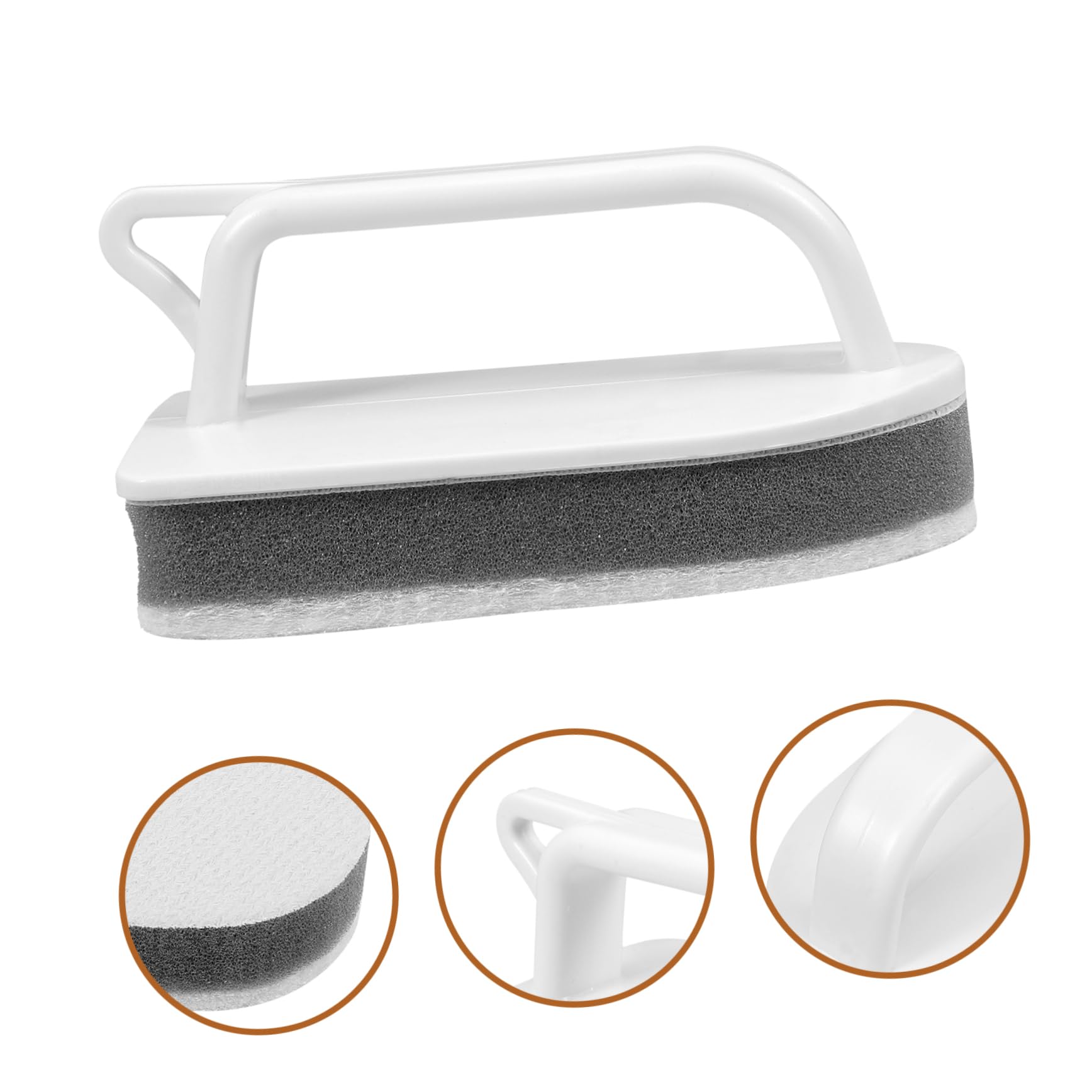 Healeved 4juegos Esponja De Limpieza Multifuncional para Baño y Cocina Cepillo De Mano Cabezal Reemplazable para Bañeras y Azulejos Diseño Ergonómico y Color