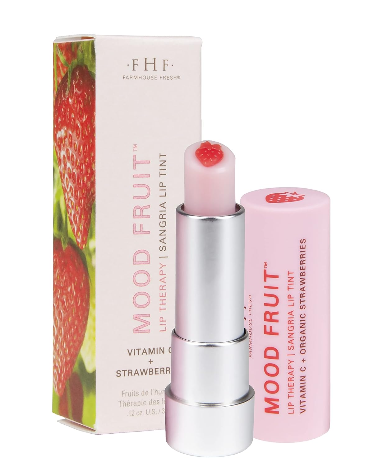 FarmHouse Fresh Shea Butter Lip Balm, Tinted Lip Balm for Dry Lips with Strawberry Mood Fruit Therapy FarmHouse Fresh Shea Butter Lip Balm, Tinted Lip Balm for Dry Lips with Strawberry Mood Fruit Therapy