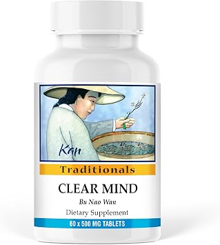 Kan Herbs Company Clear Mind Formula Traditional Chinese Herbal Blend for Cognitive Clarity and Spirit Support, Nourishes Heart Yin and Blood, Calms Shen, Herbal Supplement, 60 Tablets