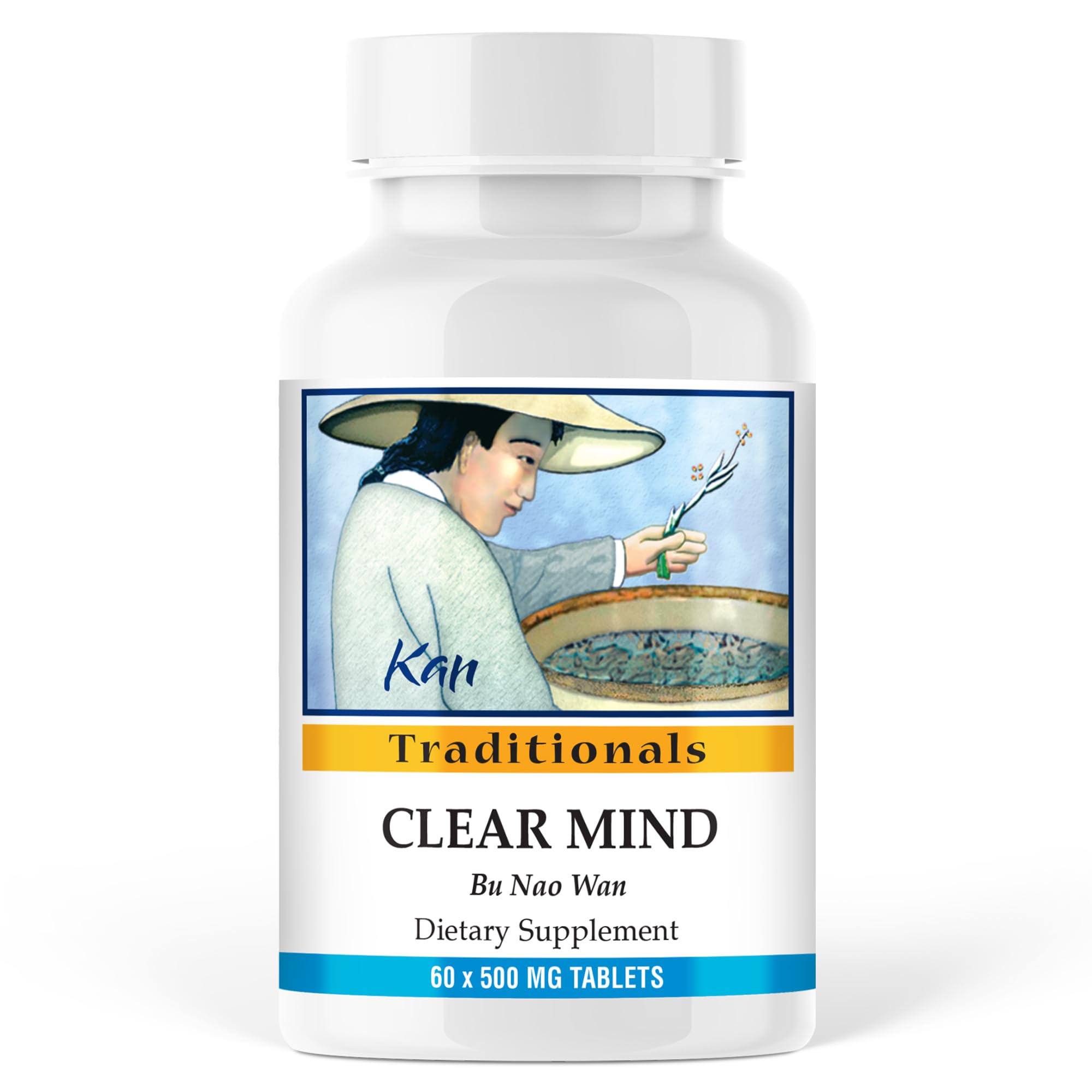 Kan Herb Company Clear Mind Formula – Traditional Chinese Herbal Blend for Cognitive Clarity and Spirit Support, Nourishes Heart Yin and Blood, Calms Shen, Herbal Supplement, 60 Tablets