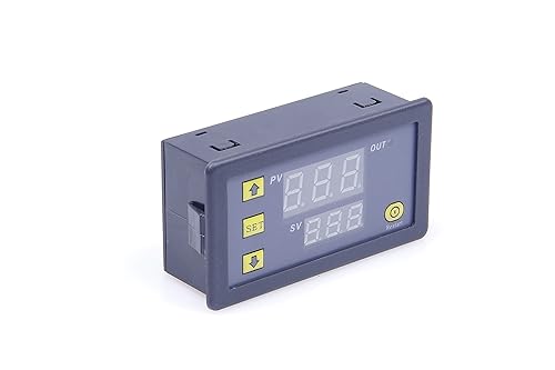 Miniatura 5 de Interruptor de relé automotriz de 1500 W CC 12 V (11-14 V), tablero de relé de retardo de tiempo digital con pantalla LED de doble color