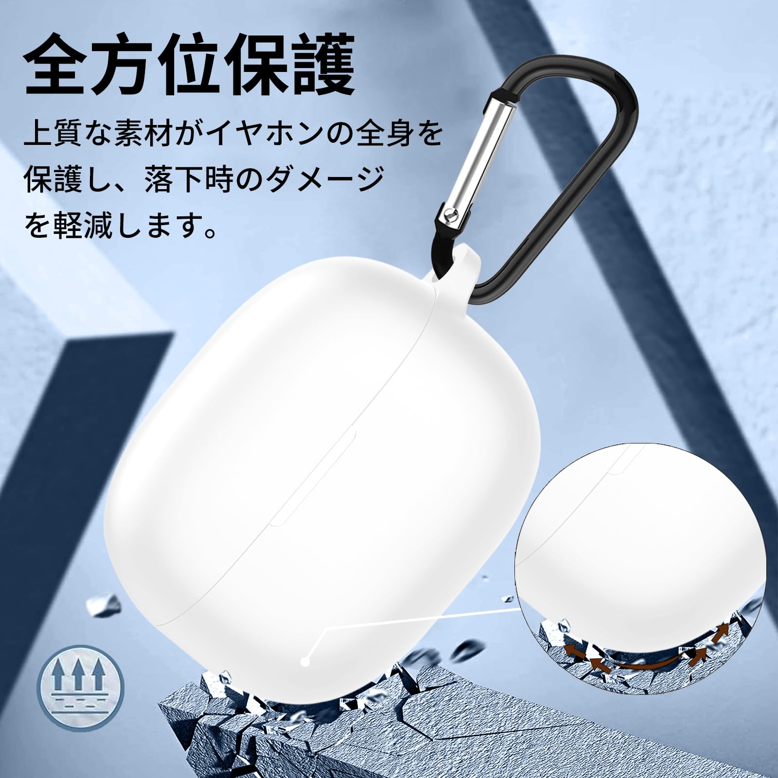 Redmi Buds 5 Pro 用 ケース カバー シリコン素材 ホワイト Amazon | FAZHAN 対応 Redmi Buds 5 Pro ケース シリコン素材