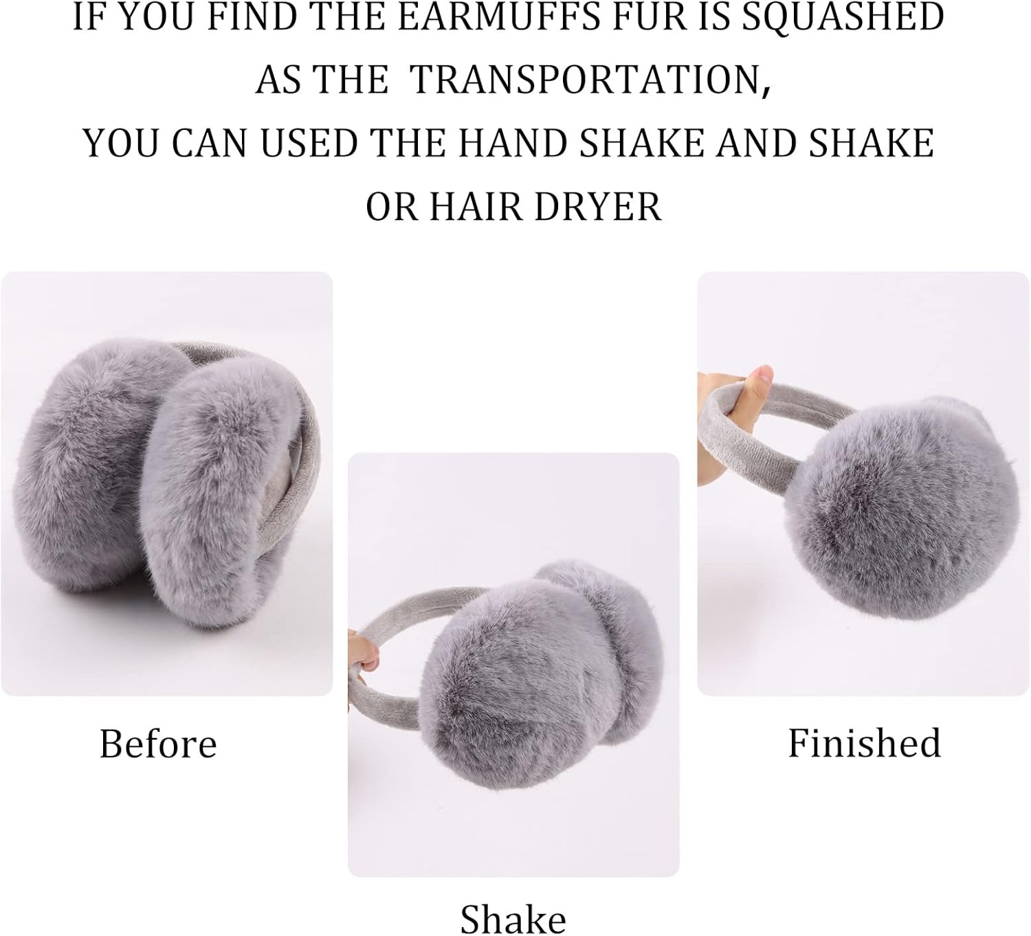 Yuoahcn Women Winter Ear Muffs Faux Fur Warm Earmuffs Lady Girls Plush Ear Warmers Outdoor Ear Covers Headband - Image 7