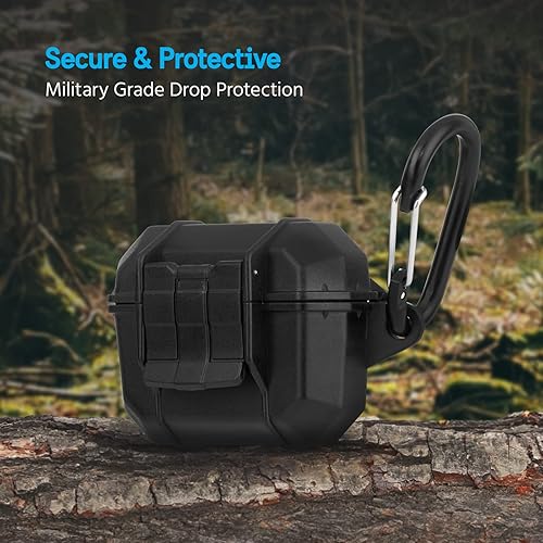 Miniatura 2 de PELICAN - Funda de la serie MARINE - Compatible con AirPods Pro, impermeable, protección militar contra caídas, color negro