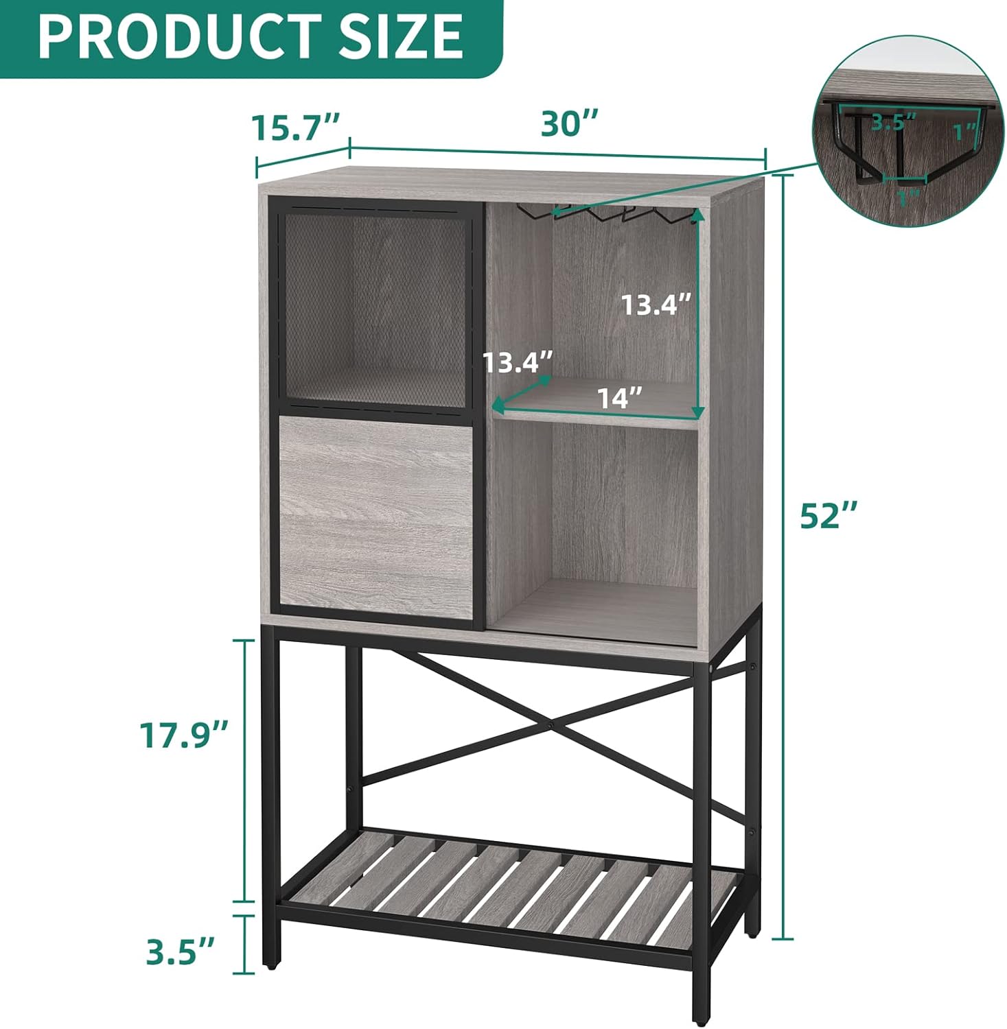 Buy YITAHOME Wine Bar for Liquor and Glasses, Corner Coffee Bar