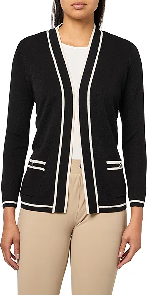 Anne Klein Women's Malibu Cardigan with Tipping