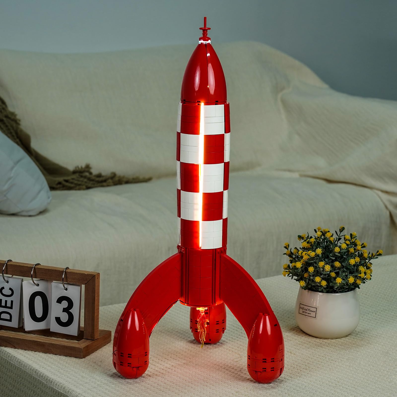 LocoLee Licht Kit kompatibel mit Lego Mondrakete 21367, (kein Modell, nur Licht) Dekorative Beleuchtung Set Compatible with Lego 21367 Moon Rocket