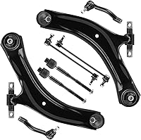 AeagleAutoParts 8Pc Front Suspension Kit for Nissan Rogue 2008-2013 & Select 2014-2015 - Control Arms, Sway Links, Tie Rods