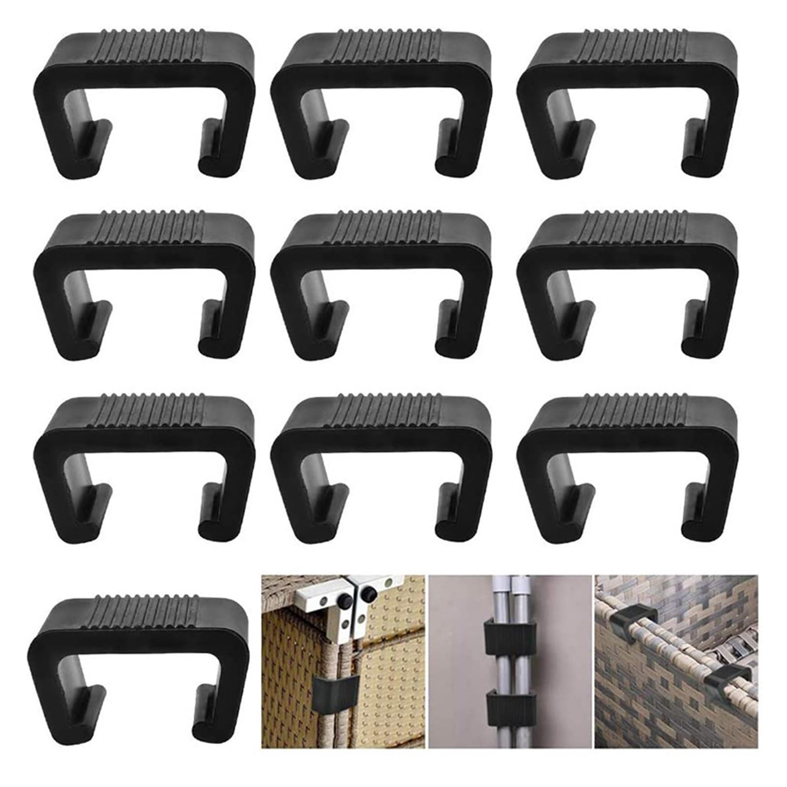 Furniture Clips 8pcs Outdoor Furniture Clips Patio Sofa Rattan Clamps Wicker Chair Fasteners Connect The Sectional Or Module(Card Slot 4.3cm)