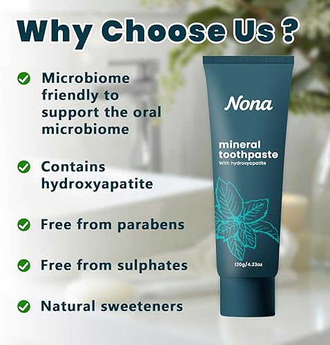 Miniatura 3 de Pasta de dientes Nano Natural Probiotic Hydroxyapatite - Menta suave  Sin flúor, remineraliza los dientes, refresca el aliento, adecuada para