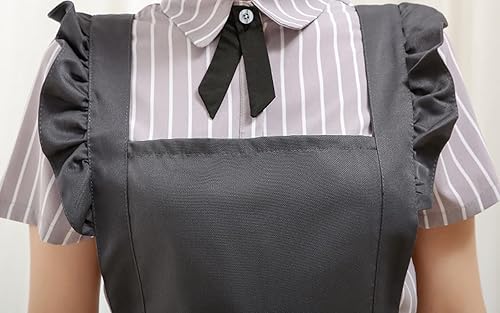 Miniatura 8 de Lindos delantales de cocina retro delantales de cocina delantales ajustables con volantes para cafetería, tienda, horneado, jardinería