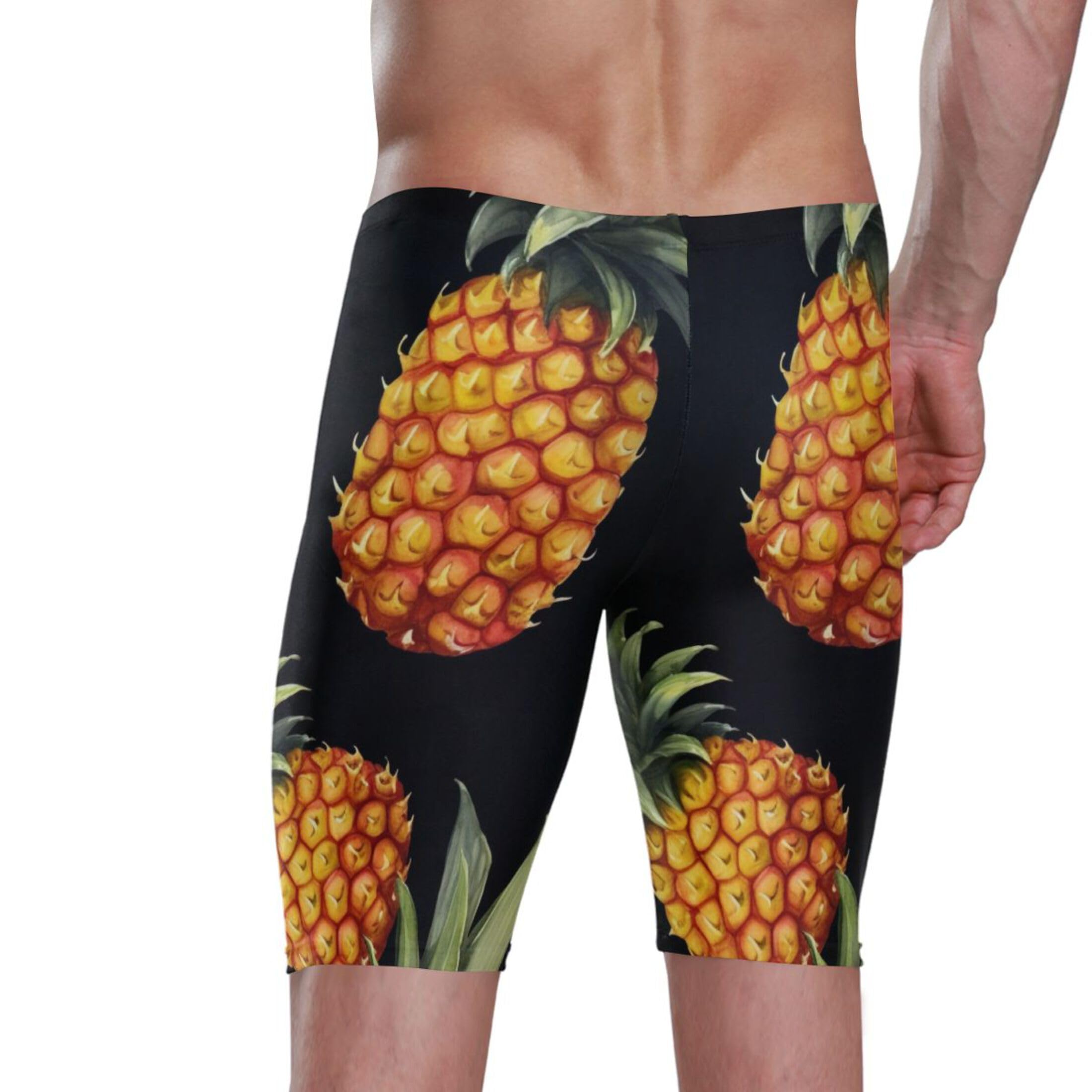 UMIRIKO Pineapple Fruit Swim Jammers for Men Athletic Durable S B0400905